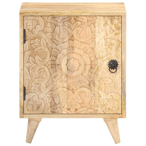 vidaXL Bedside Cabinet Natural Solid mango wood Compact Bedside Cabinet