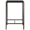 vidaXL Garden Bar Set Brown PE Rattan, Powder-Coated Steel, Tempered Glass