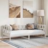 vidaXL Day Bed White Solid Pine Wood Twin