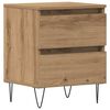 vidaXL Bedside Cabinet artisan oak 40 x 35 x 50 cm Engineered wood