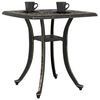 vidaXL Garden Table Bronze Cast Aluminum 20.9 x 20.9 x 20.9 in