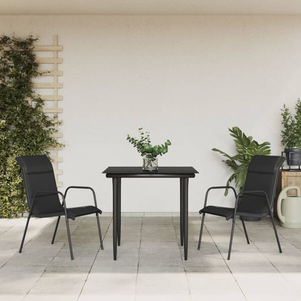vidaXL Garden Dining Set Black and Anthracite