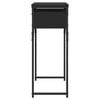 vidaXL Console Table Black Engineered wood, metal 29.5x11.8x29.5 in
