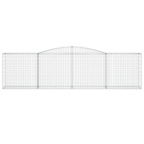 vidaXL Gabion Basket Set of 5 Silver Galvanized Iron Large