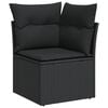vidaXL Garden Sofa Set Black