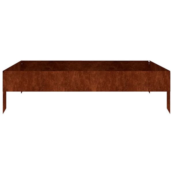 vidaXL Garden Raised Bed Rusty Corten Steel 39.4 x 39.4 x 10.2 in