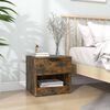 vidaXL Bedside Cabinet Smoked Oak Engineered Wood Regular