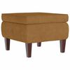vidaXL Stool Brown Velvet Medium Footrest Footstool Square Modern