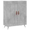 vidaXL Highboard Concrete grey Engineered wood and metal Large Highboard