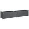 vidaXL Raised Bed Set of 2 Gray Solid pinewood Large Durable Planter