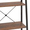 vidaXL Standing Shelf Dark brown and black Engineered wood, steel Medium
