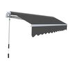vidaXL Awning Anthracite Aluminum, Polyester with PU coating 118.1 in