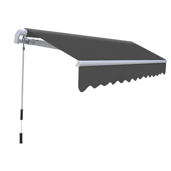 vidaXL Awning Anthracite Aluminum, Polyester with PU coating 118.1 in