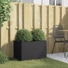 vidaXL Planter Black Cold-rolled Steel Medium Decorative Inlays