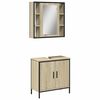 vidaXL 2 Piece Bathroom Furniture Set Sonoma Oak Engineered Wood