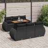 vidaXL Garden Sofa Set Black