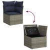 vidaXL 5 Piece Patio Sofa Set with Cushions Gray Poly Rattan