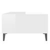 vidaXL Coffee Table High gloss white Engineered wood, metal Medium