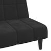 vidaXL Sofa Bed Black Velvet (100% polyester), wood, plastic 2-Seater