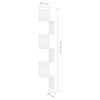 vidaXL Wall Corner Shelf High gloss white Engineered wood Standard