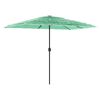 vidaXL Garden Parasol Green Polyester, powder-coated steel