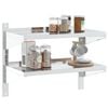 vidaXL Wall Shelf Silver Stainless Steel 29.5 x 15.7 x 23.6 in