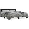 vidaXL Bed Frame Black Engineered Wood and Metal Super King Durable