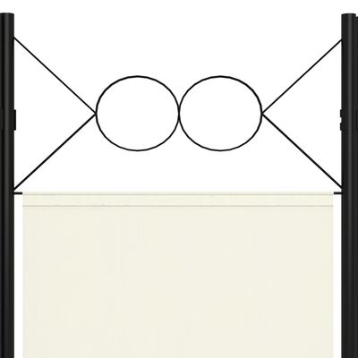vidaXL 6-Panel Room Divider Cream White 94.5"x70.9"
