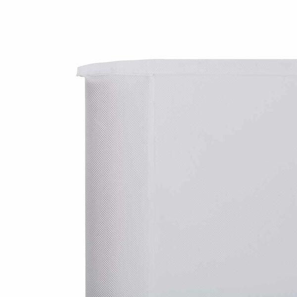 vidaXL Wind Screen Sand white Non-woven fabric, wood Large Collapsible