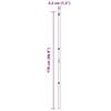 vidaXL Fence Post 26 pcs Grey 1.26 x 1.26 x 66.93 in