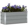 vidaXL Planter Light Grey 39.37 x 15.75 x 17.72 in Steel