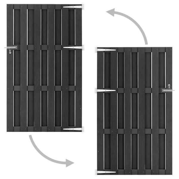 vidaXL Garden Gate WPC 39.4"x70.9" Gray