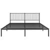 vidaXL Bed Frame Black Powder-coated steel Double Bed Frame