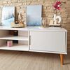 vidaXL TV Cabinet White Solid pine wood, engineered wood