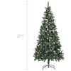 vidaXL Christmas Tree Green and white PVC 82.7 in tall