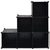 vidaXL Storage Cube Organizer Black