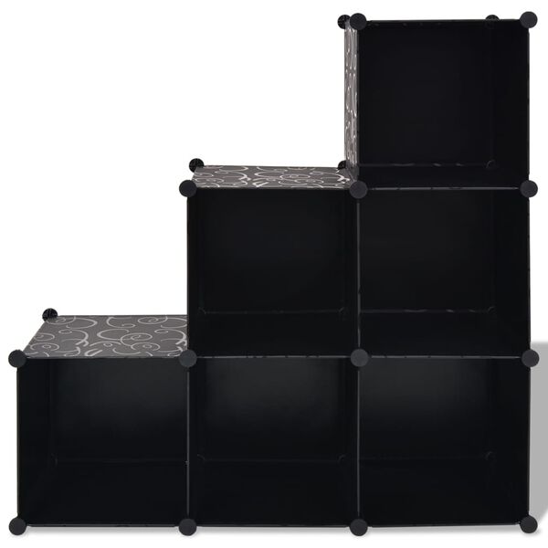 vidaXL Storage Cube Organizer Black