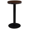 vidaXL Bistro Table Dark Brown, Black MDF, Steel Small Durable