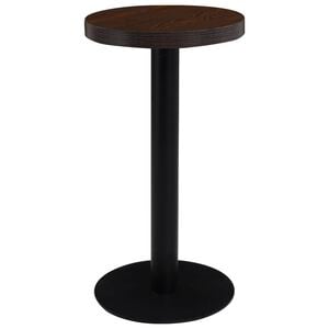vidaXL Bistro Table Dark Brown, Black MDF, Steel Small Durable