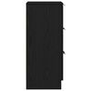 vidaXL Black Oak Sideboard Black oak 30 x 30 x 70 cm Engineered wood
