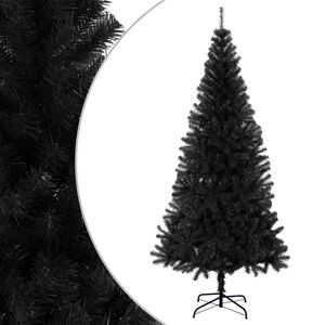 vidaXL Artificial Christmas Tree Black PVC, steel Large Durable