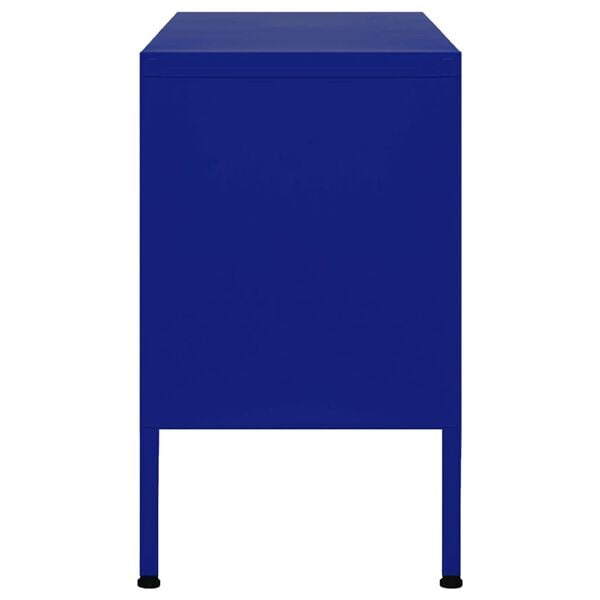 vidaXL TV Cabinet Navy Blue Steel 41.3 x 13.8 x 19.7 in TV Cabinet