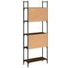vidaXL Bookshelf Brown oak Engineered wood Tall Bookshelf Rectangular