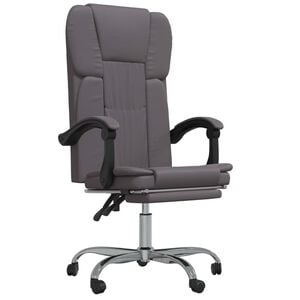 vidaXL Reclining Office Chair Grey