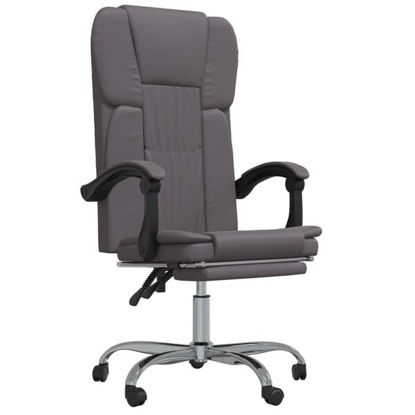 vidaXL Reclining Office Chair Grey