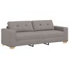 vidaXL Sofa 3 pcs Taupe Linen-blend Fabric