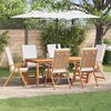vidaXL Garden Chair 6 pcs Brown and White 57 x 71.5 x 104 cm
