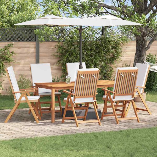 vidaXL Garden Chair 6 pcs Brown and White 57 x 71.5 x 104 cm