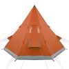 vidaXL Camping Tent Tipi 4-Person Orange Waterproof
