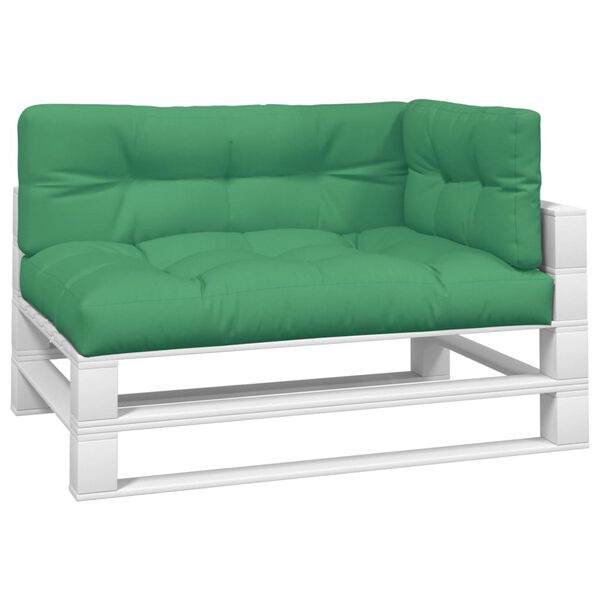 vidaXL Pallet Cushion Set of 3 Green Polyester UV-resistant